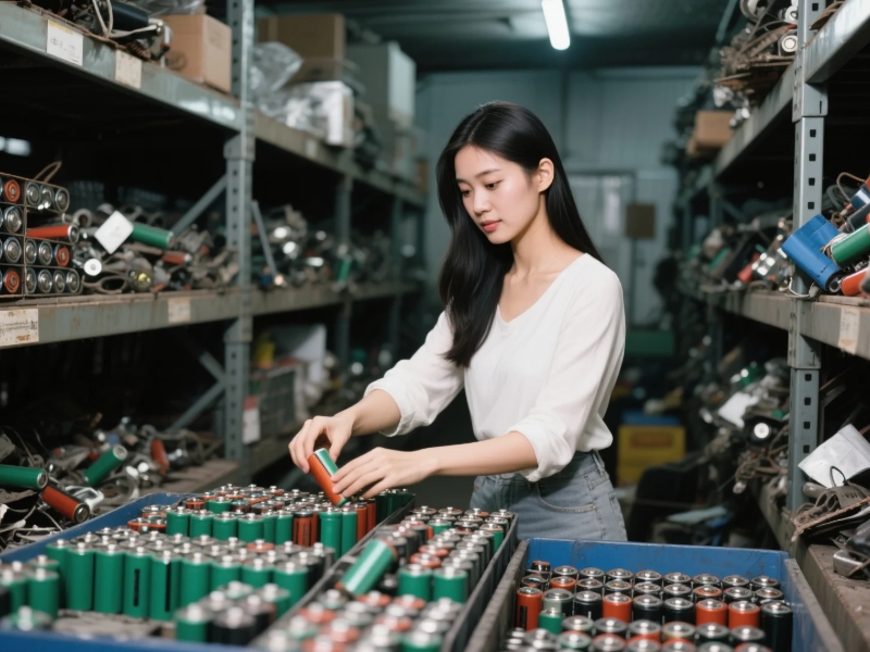 廢舊電池倉庫作業現場