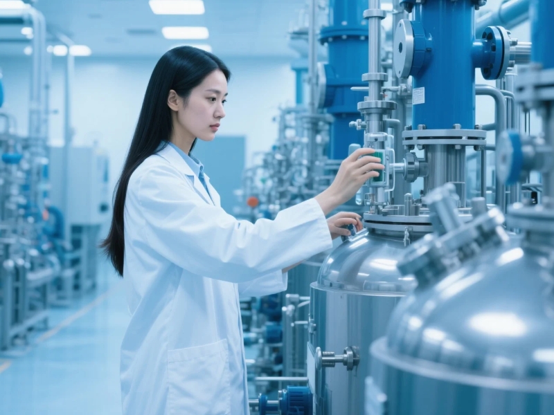 制藥企業(yè)反應釜生產現(xiàn)場