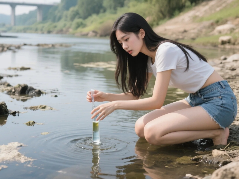 戶外現(xiàn)場(chǎng)取水樣圖