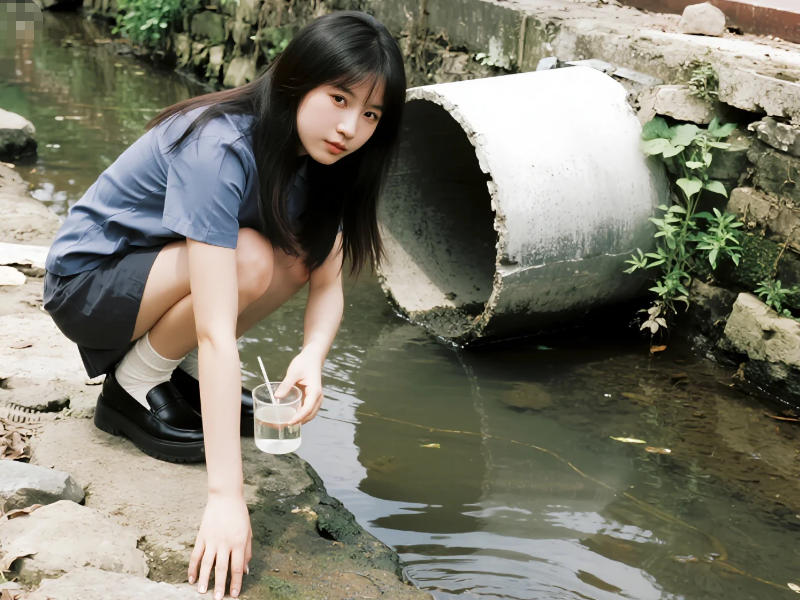 河道污水管網排放口現場圖